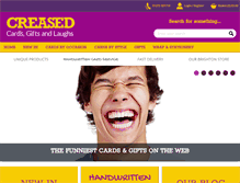 Tablet Screenshot of creasedcards.com